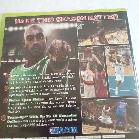 X-box 360 Live Kevin Garnett 2 KSports NBA 2K9 Video Game Complete - Picture 8 of 15